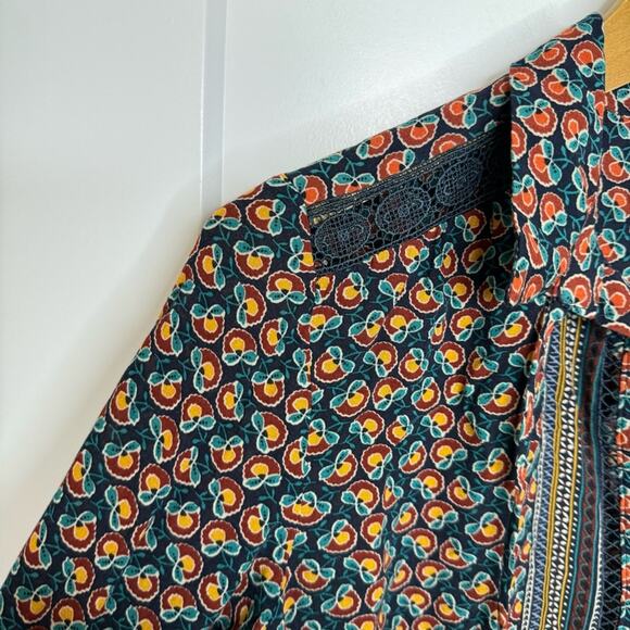 Anthropologie Maeve Jamie Flounced Floral Print Peasant Blouse Top Size 2 - Picture 4 of 6